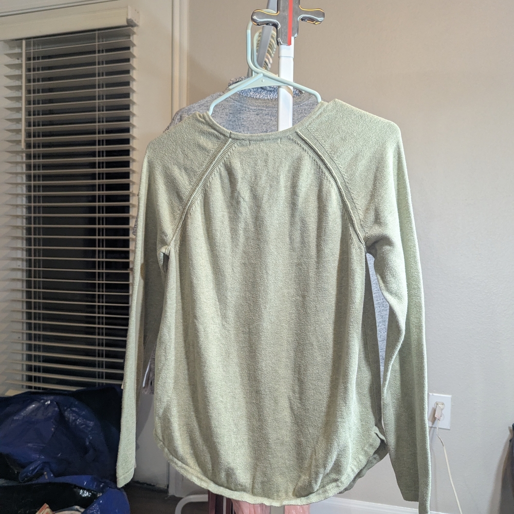 Olive Green Women's Sweater - Picture 2 of 6
